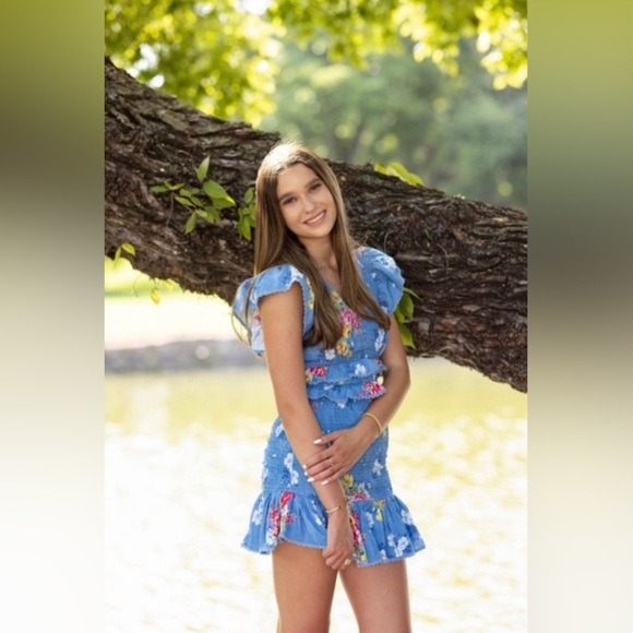 LoveShackFancy Sonora in Marine blue Sz Petite - Picture 1 of 1